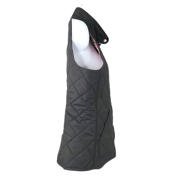 Lauren Ralph Lauren Puffer Vest Full Zip Snap Womens M Paisley Lining Sleeveless - Picture 4 of 10